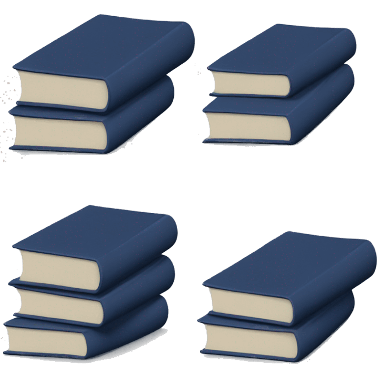 Four Books in navy Blue on top of each other emoji