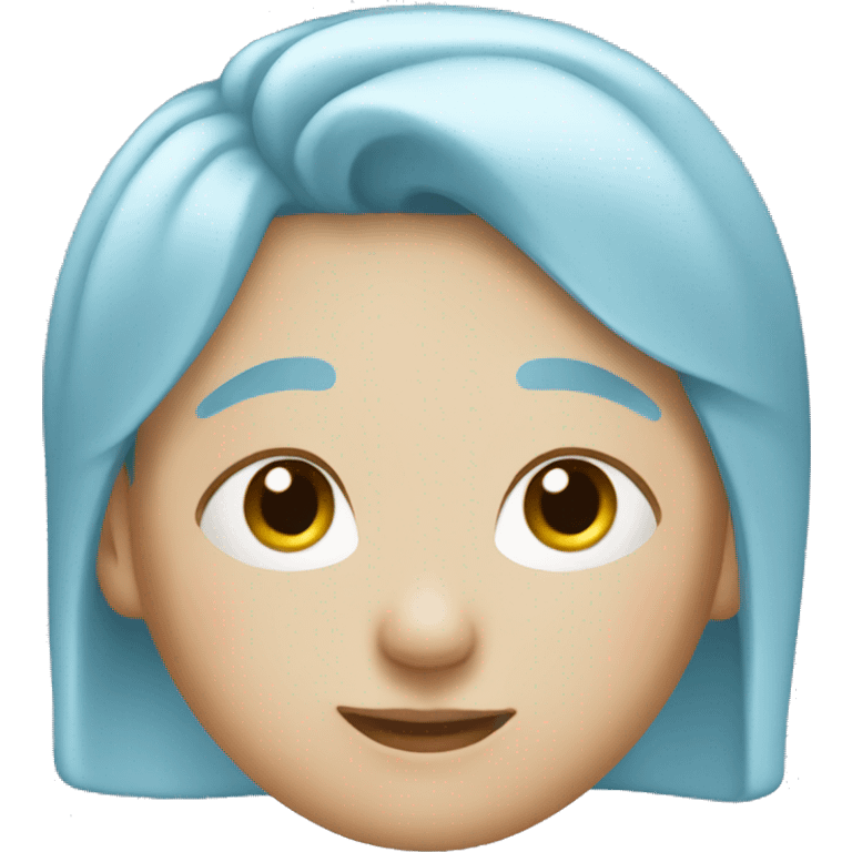 pastel blue hair emoji