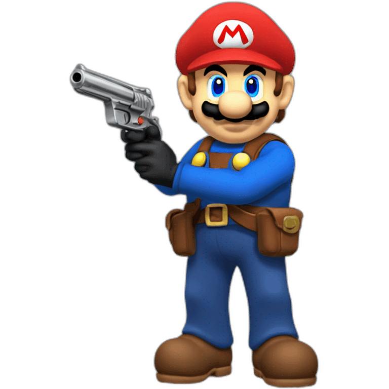 Mario avec pistolet emoji