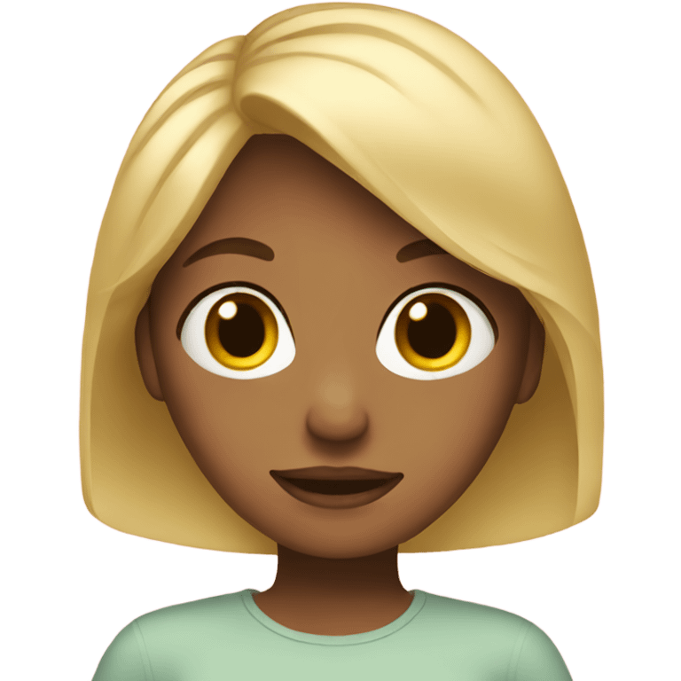 A girl with blonde hair emoji