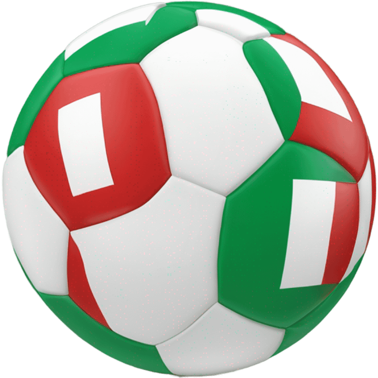 Football world cup with italian flag emoji