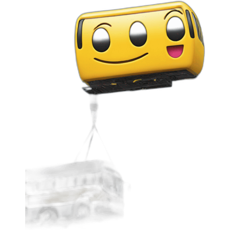 a wifi modem on a bus crane emoji