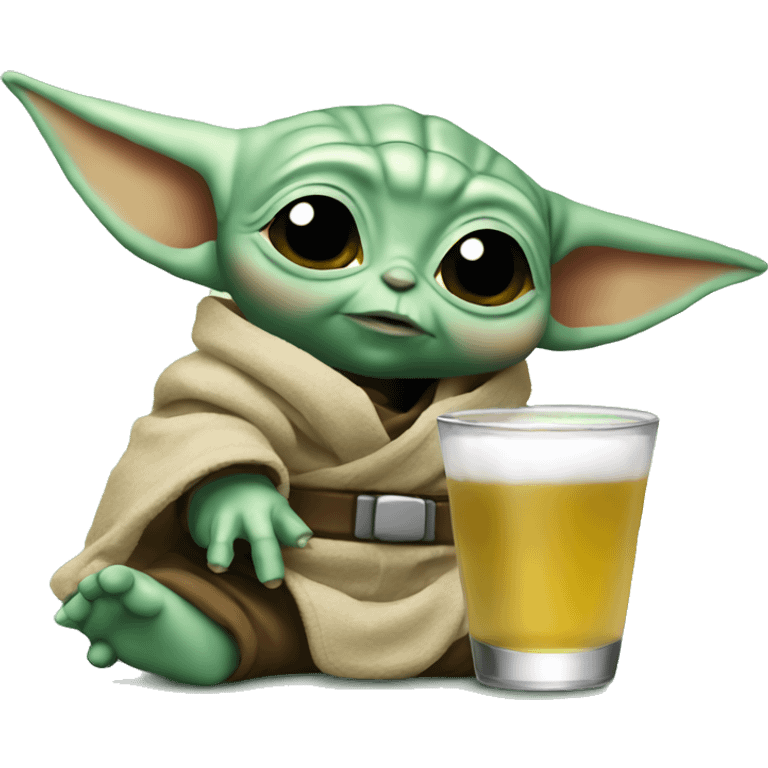 baby yoda drinking raki emoji