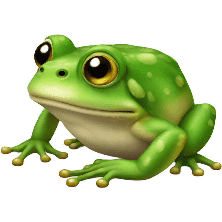 Frog with big feet emoji