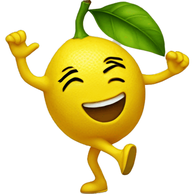 Dancing lemon emoji