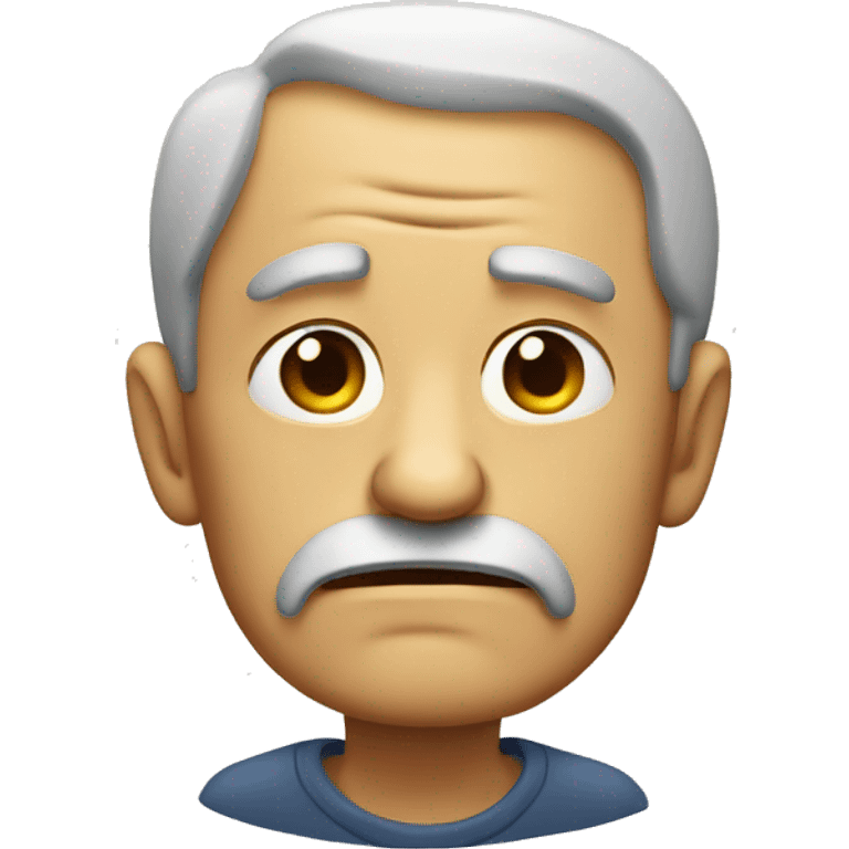 Sad old man emoji