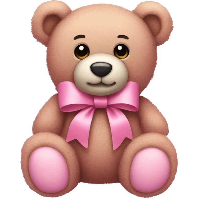 pink bow teddy bear solo emoji