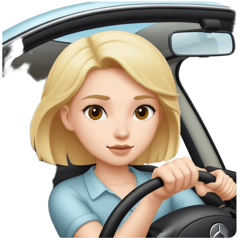 girl driving car emoji