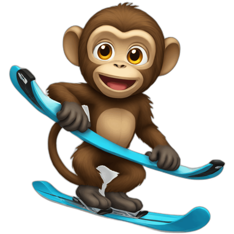 monkey ski emoji