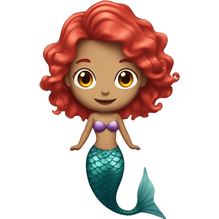 Mermaid with red hair emoji