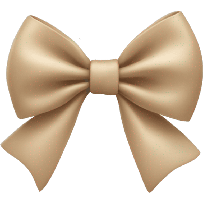 beige bow ￼ emoji