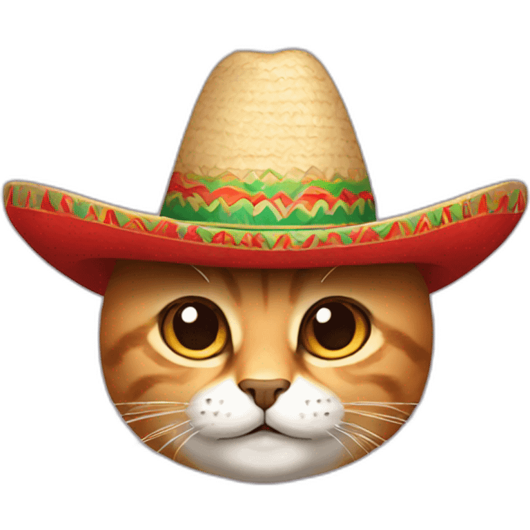 cat with a mexican hat emoji