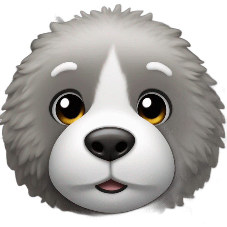 Black and white teddy bear close-up emoji