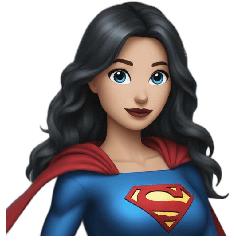 Supergirl Karina dark hair blue eyes emoji