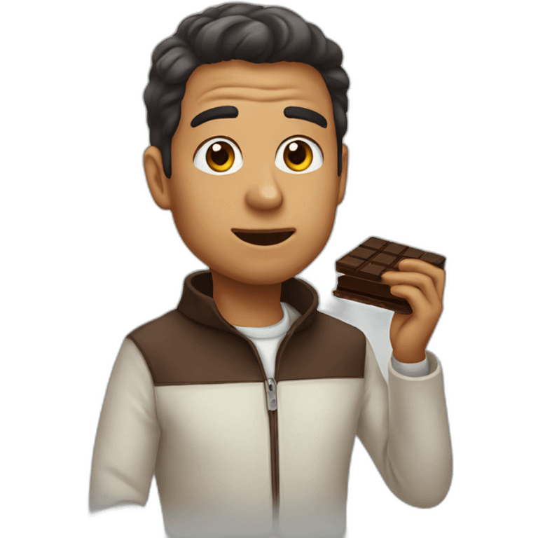 Gustavo Elis eating chocolate  emoji