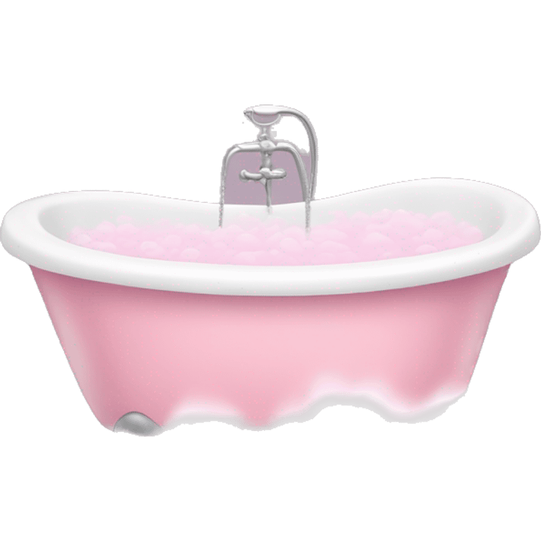 bubble bath in light pink emoji