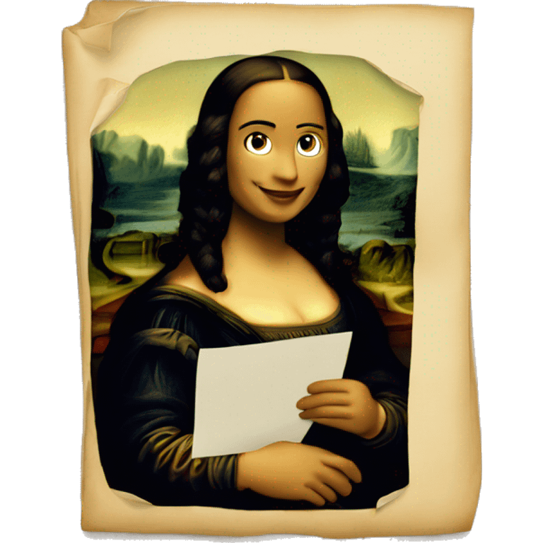 Mona Lisa writting letter  emoji