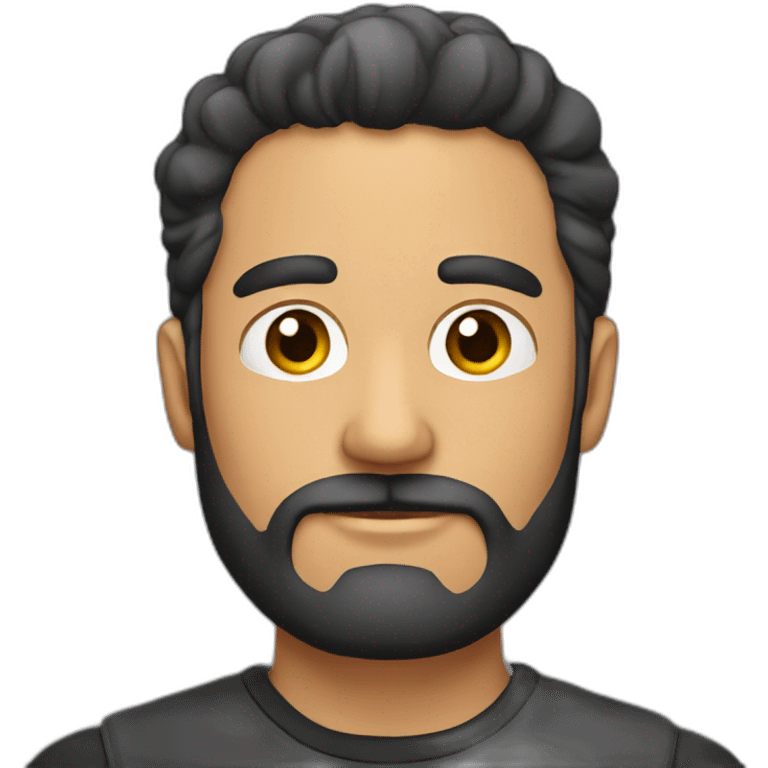 hombre con barba y coleta emoji