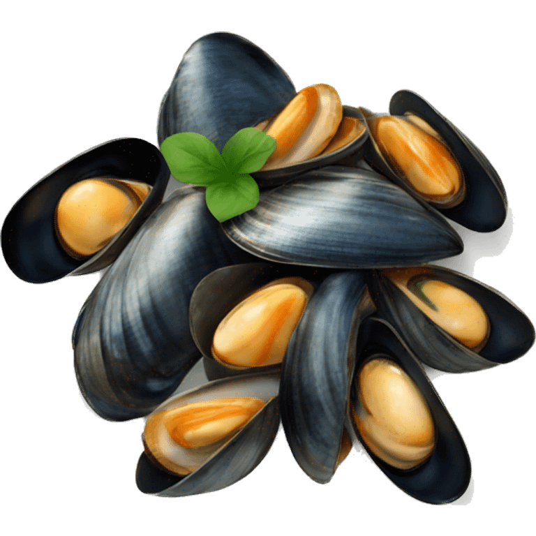 A cute plate with mussels on it emoji