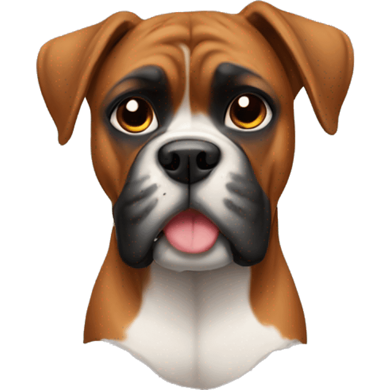 boxer dog in love emoji