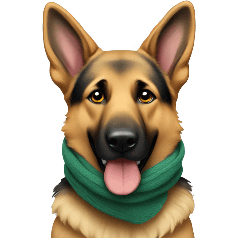 german shepherd with a scarf emoji