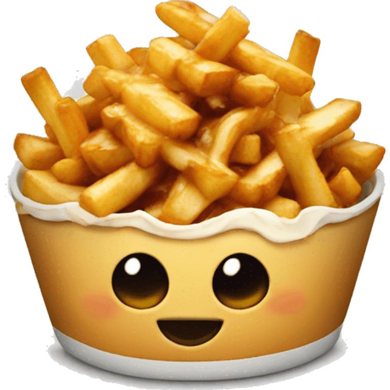 poutin eating a poutine emoji