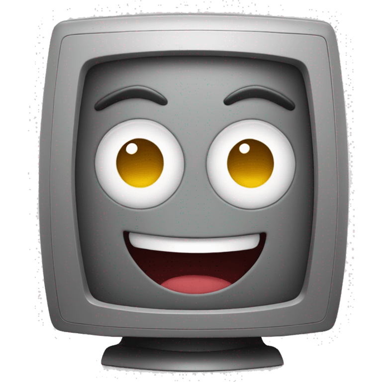 a happy computer emoji