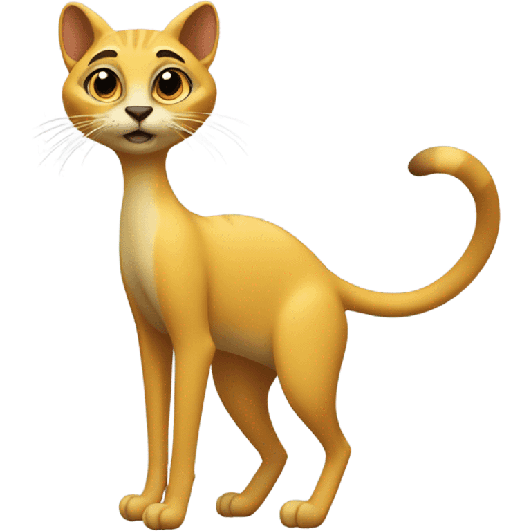 Yello cat like Meerkat emoji