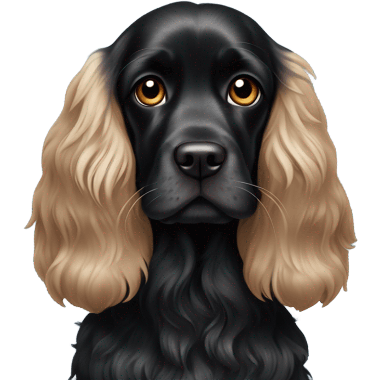 Black cocker spaniel emoji