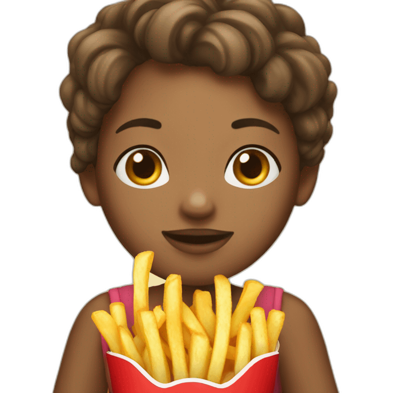 girl-eating-fries emoji