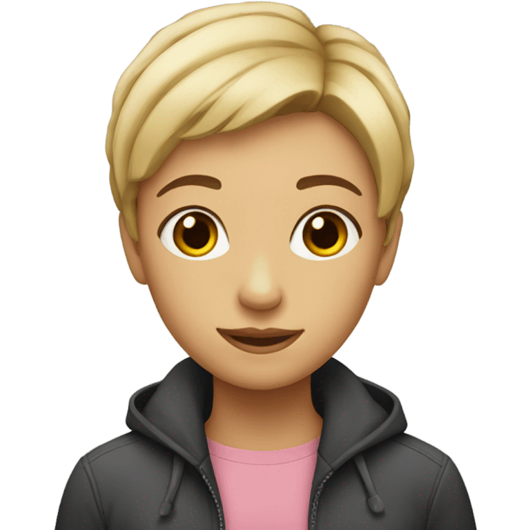 Girl with short hair  emoji