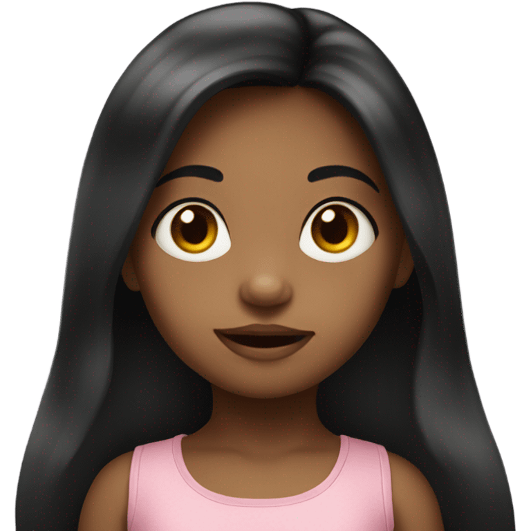 girl toddler with black long hair emoji