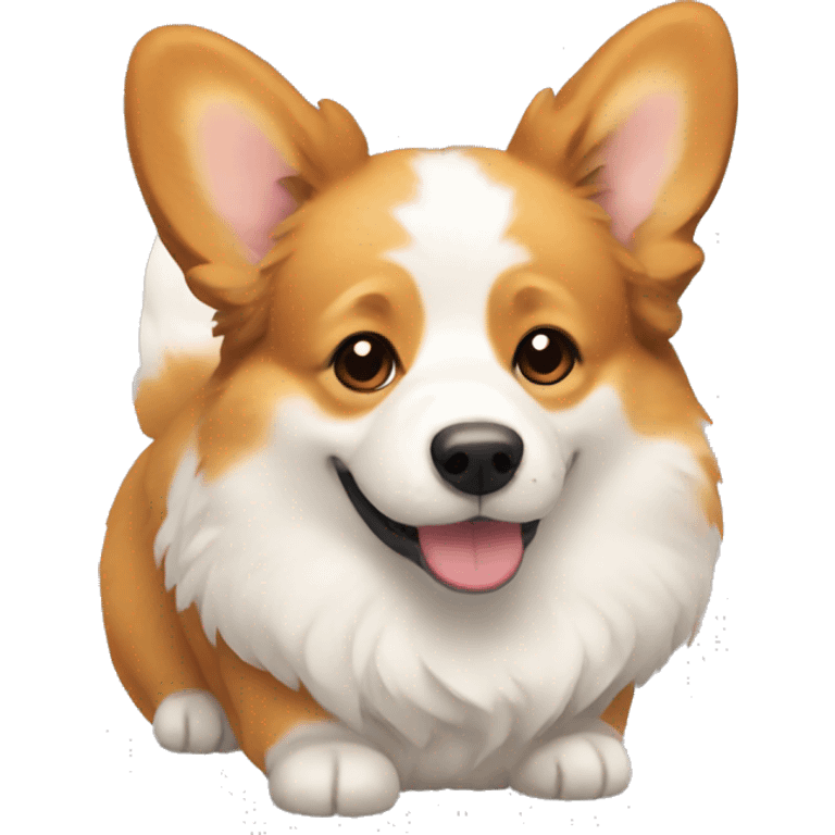 fluffy corgi  emoji