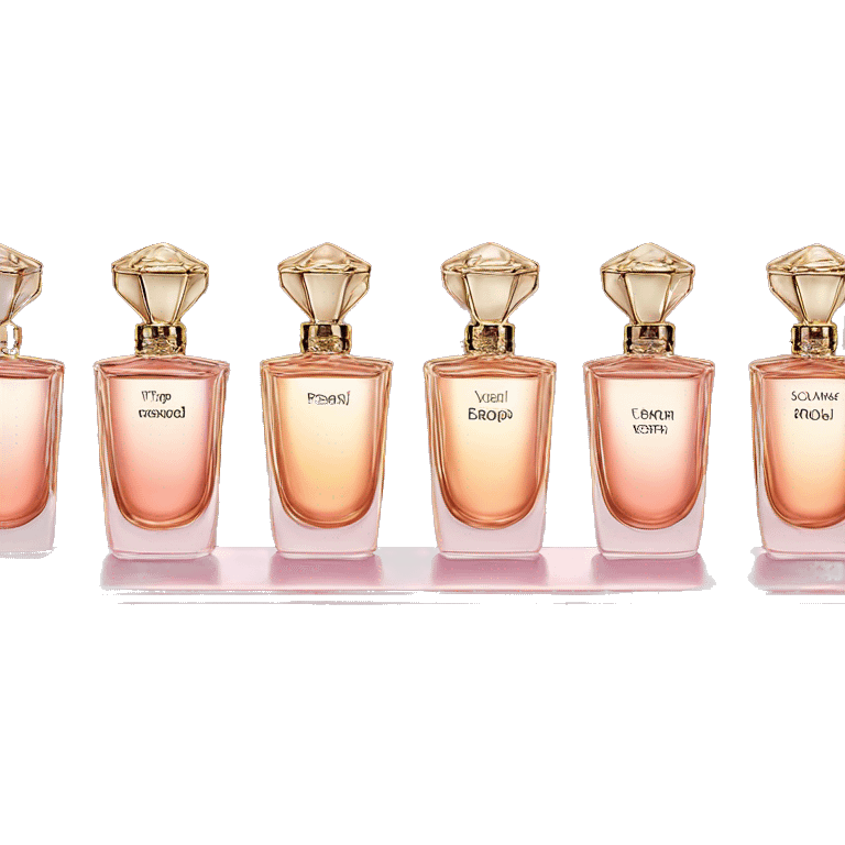 Luxury perfume collection on vanity  emoji