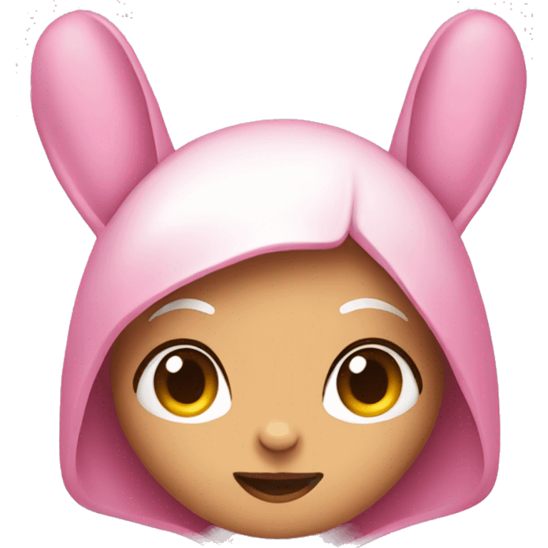 Female rabit with a heart pink emoji