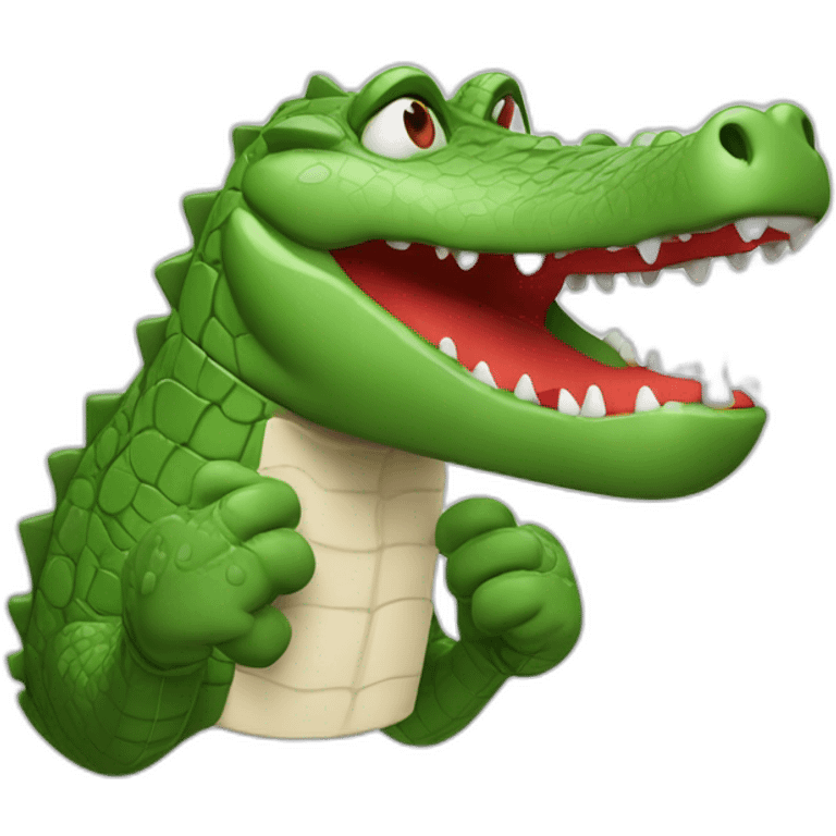 Crocodile avec des gants de boxe emoji