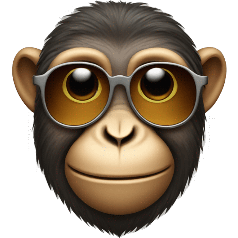 Cute monkey with sunglasses  emoji