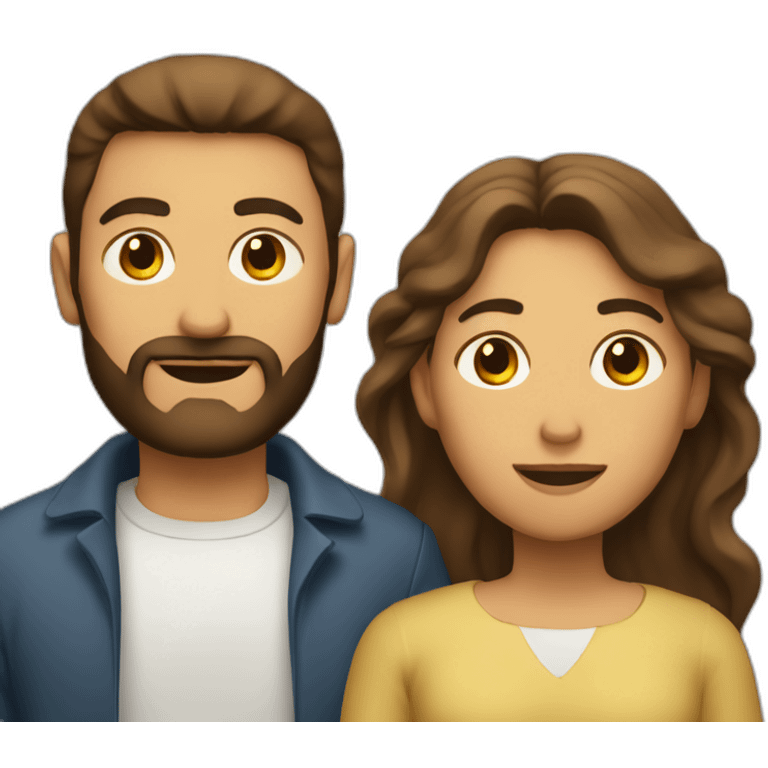 Jesús orando a un hombre y mujer emoji