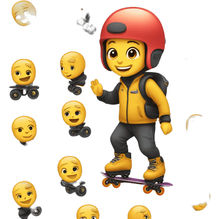 Baby rollerblading  emoji