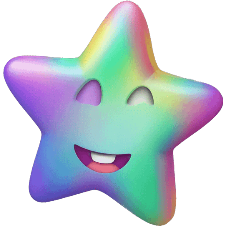 Create a simple 3D color illustration of the star-struck emoji emoji