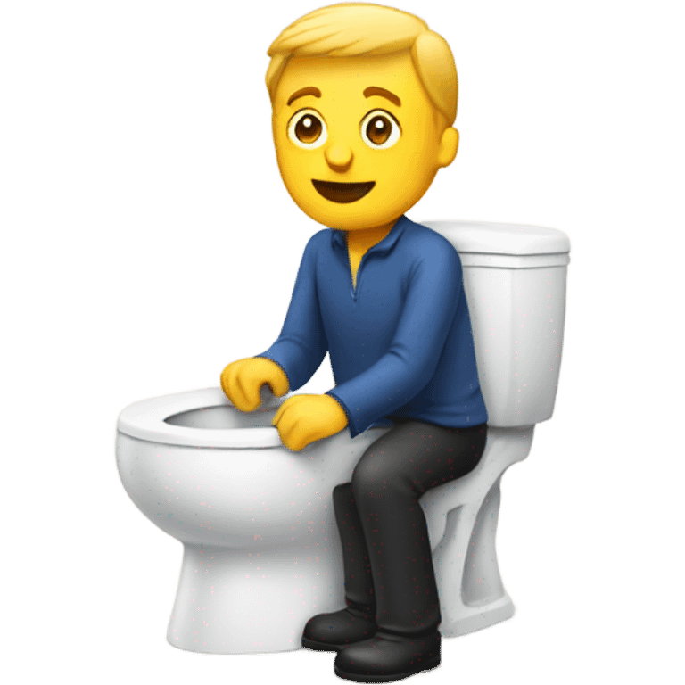 Toilet with man  emoji