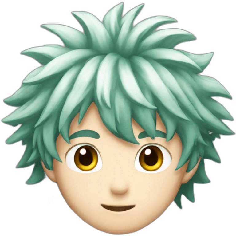 Izuku with hair emoji