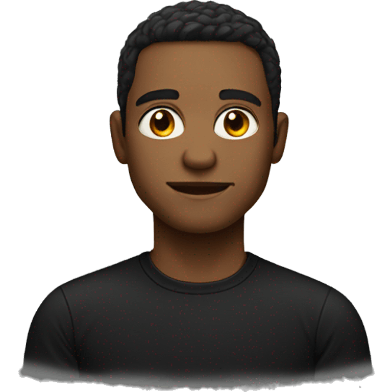 male in black shirt portrait emoji