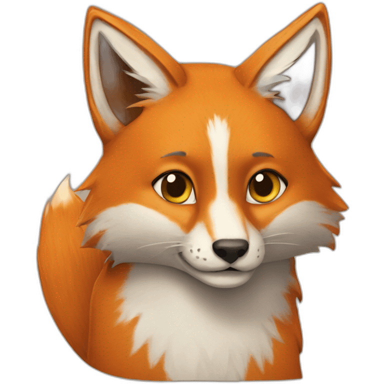 Renard et un chat emoji