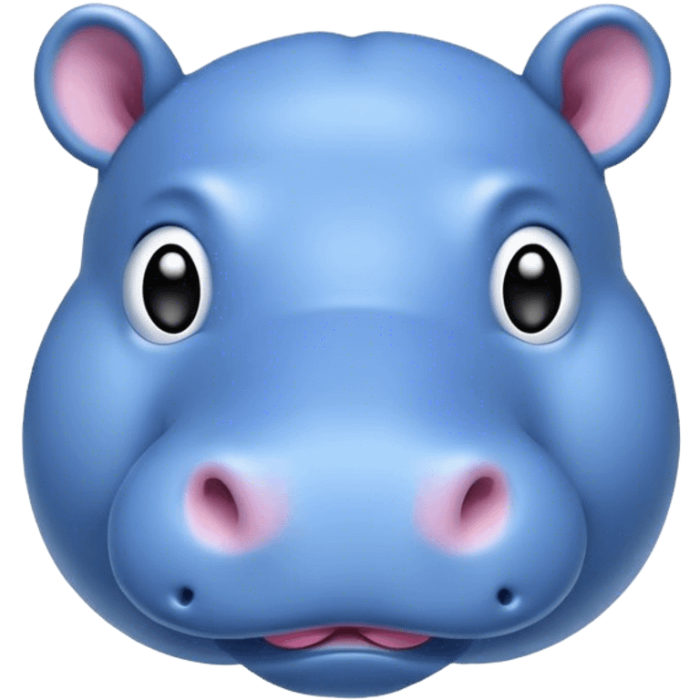 Blue hippo emoji