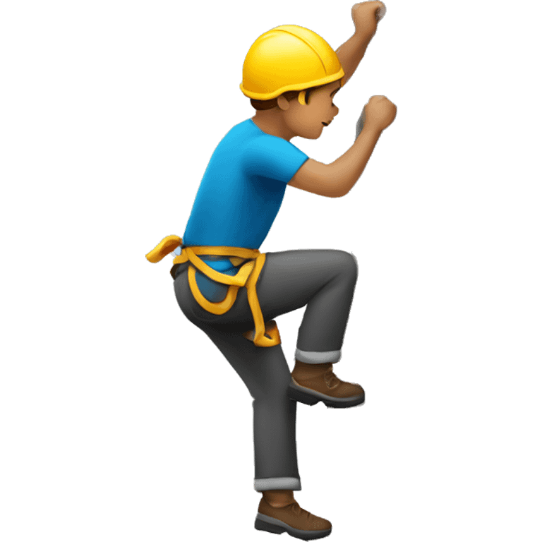 a person climbing emoji