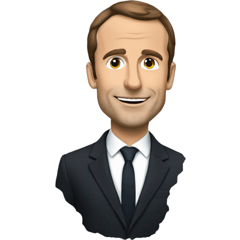 macron dans une fusée emoji