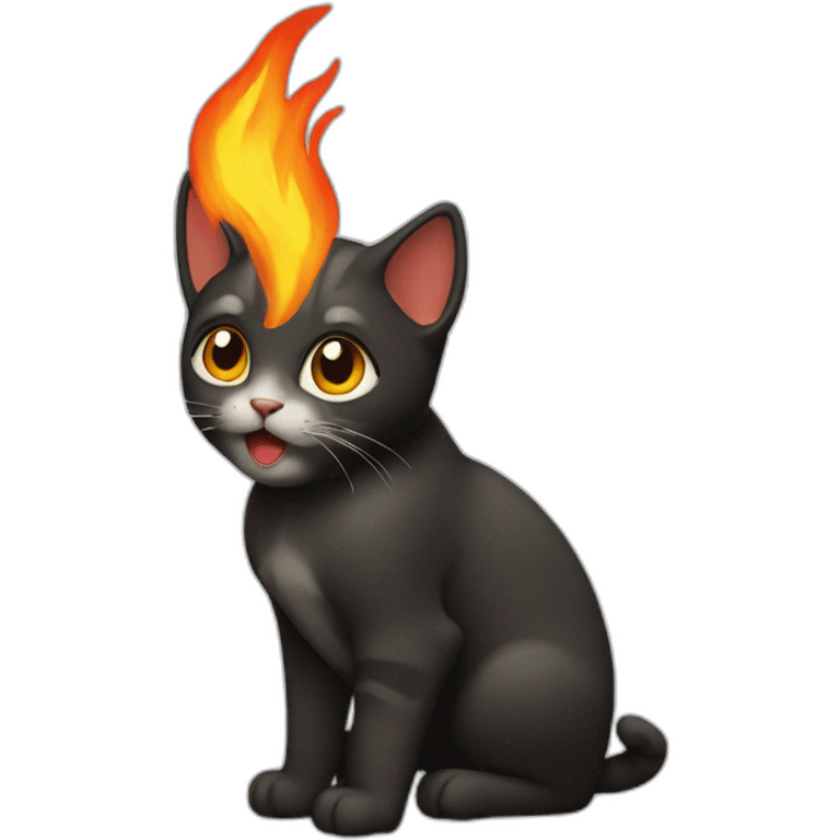 Cat fire emoji