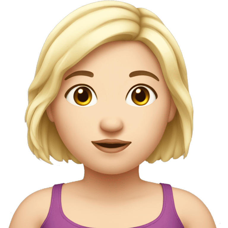 A chubby fair skin girl emoji