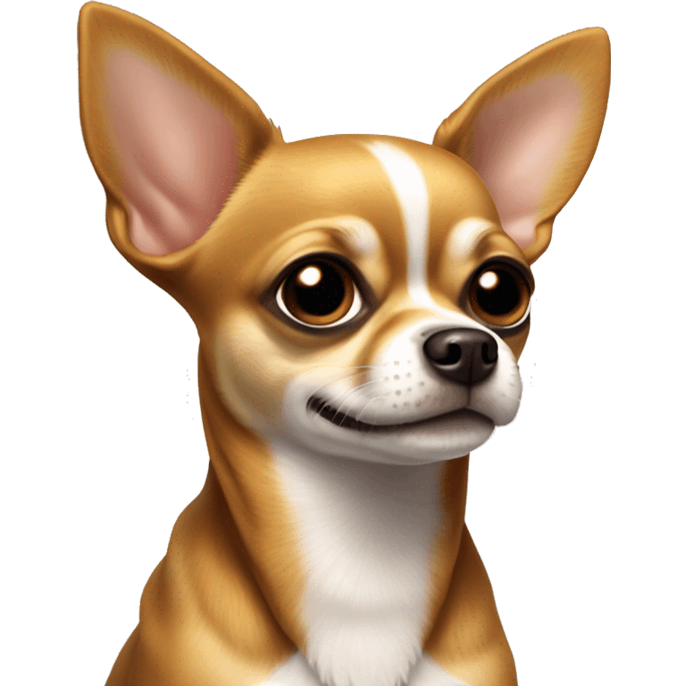 Perro Chihuahua marron con amarillo molesto  emoji